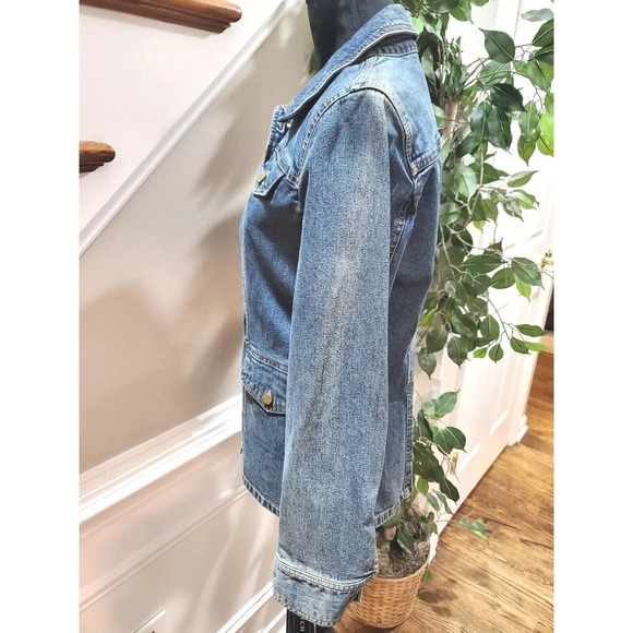 Jones NewYork Women's Denim Blue Long Sleeve Buttons Front Casual Jeans Jacket S - Picture 10 of 14